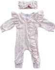 Blush & Bows Ruffle Onesie Set