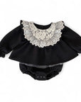 Noir Lace Romper Dress