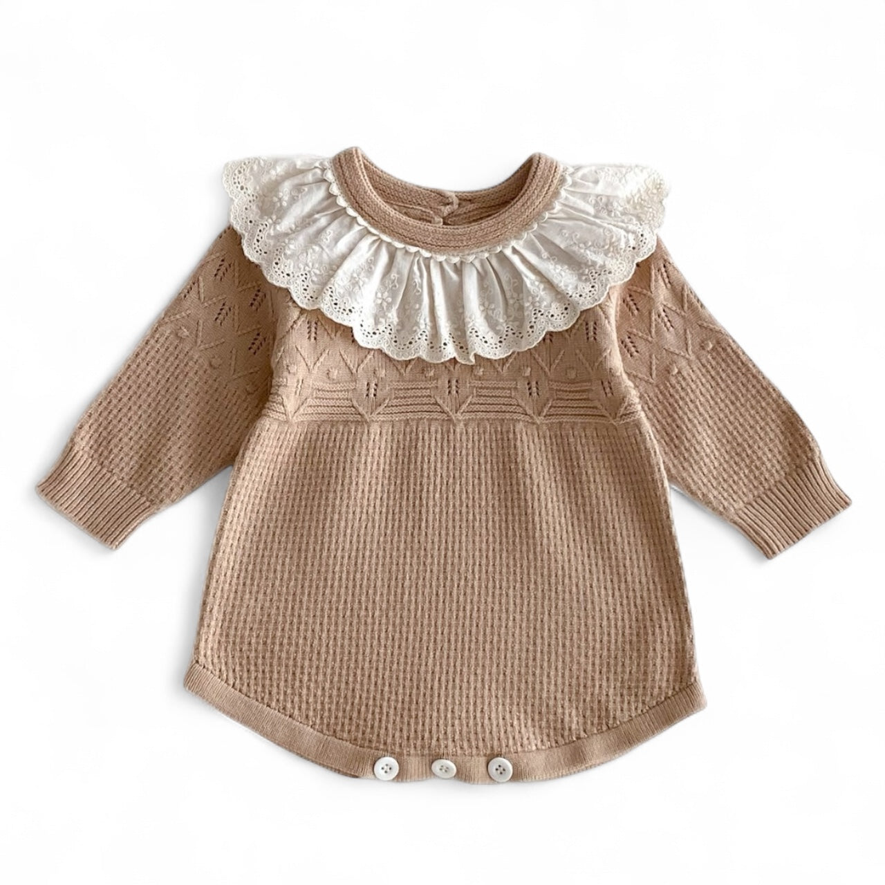 Maple Lace Knit Romper