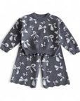 Bow Blossom Knit Gray Set