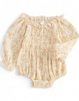 Bow Smocked Romper Set
