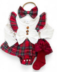Holiday Tartan Ruffle Romper Set