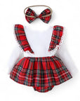 Holiday Tartan Ruffle Romper Set