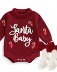 Santa Baby Knit Romper