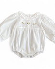 Ivory Lace Blossom Bubble Romper