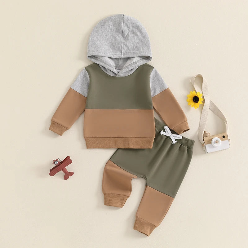 2pcs Long Sleeve Hoodies Sweatshirts Set