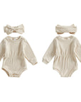 Knit Long Sleeve Romper