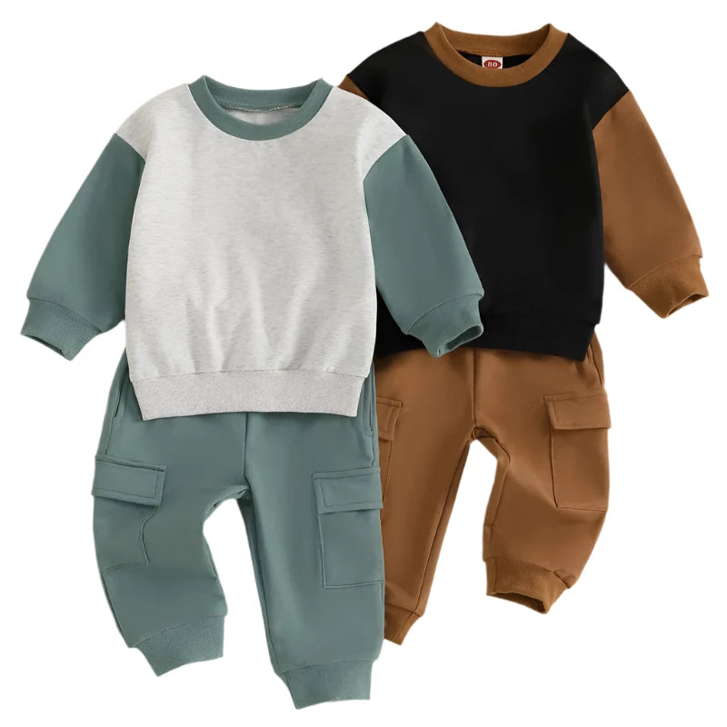 2Pcs Sweatshirt + Cargo Pants