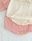 Vintage Ruffles Knitted Romper