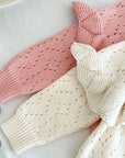 Vintage Ruffles Knitted Romper