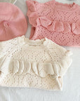 Vintage Ruffles Knitted Romper