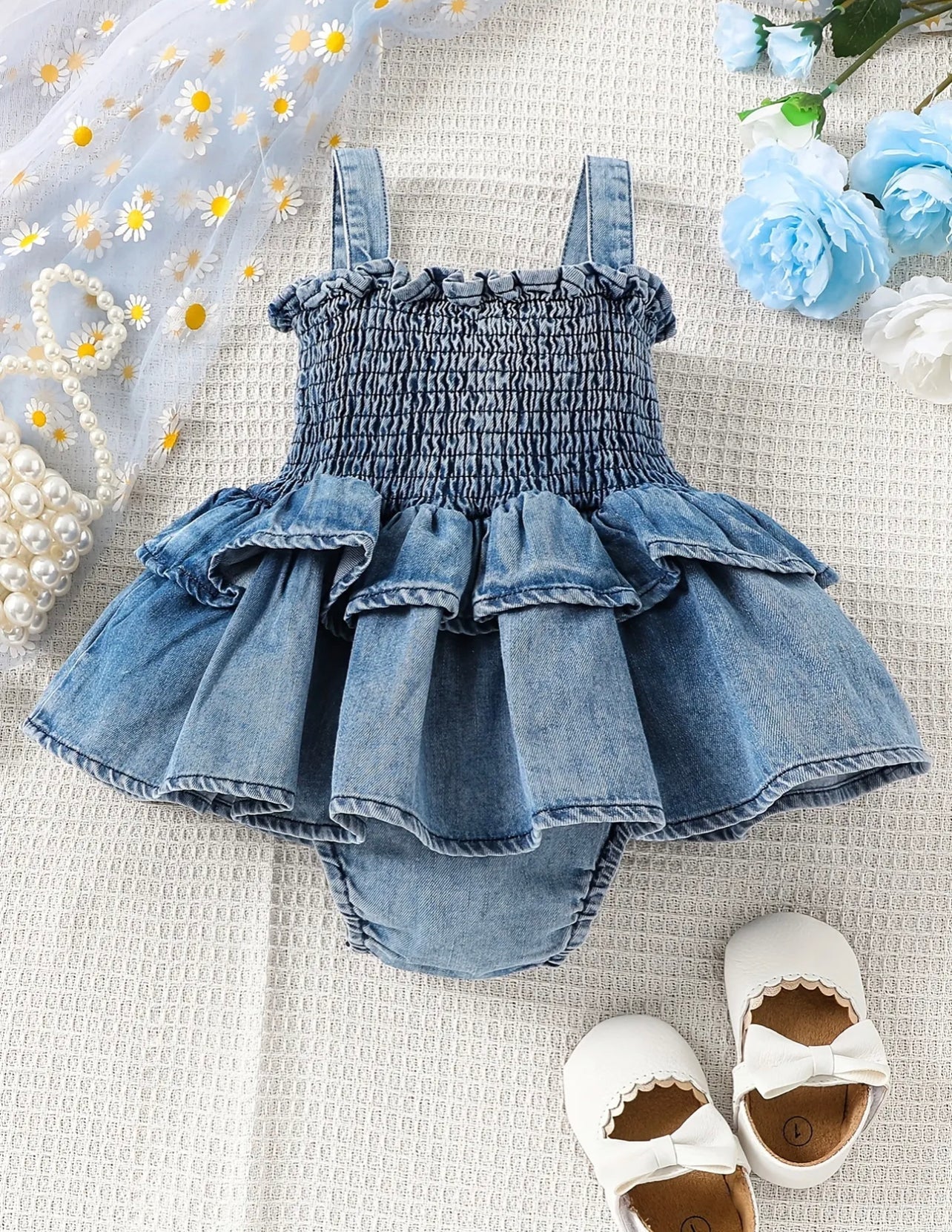 Denim Romper