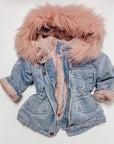 Faux Fur Denim Jacket