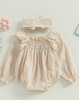 Ruched Romper with Headband