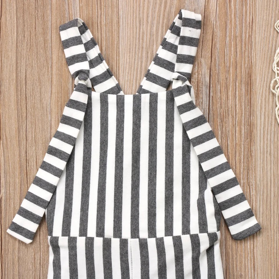 Stripe Bell Bottom Suspender