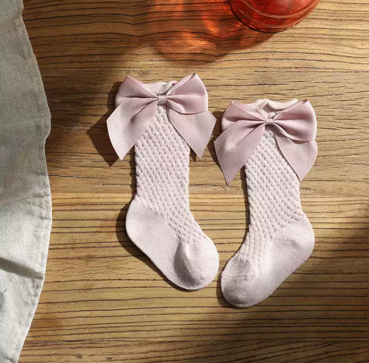 Hollow Bow Socks