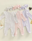 2pcs Stripes Onesie