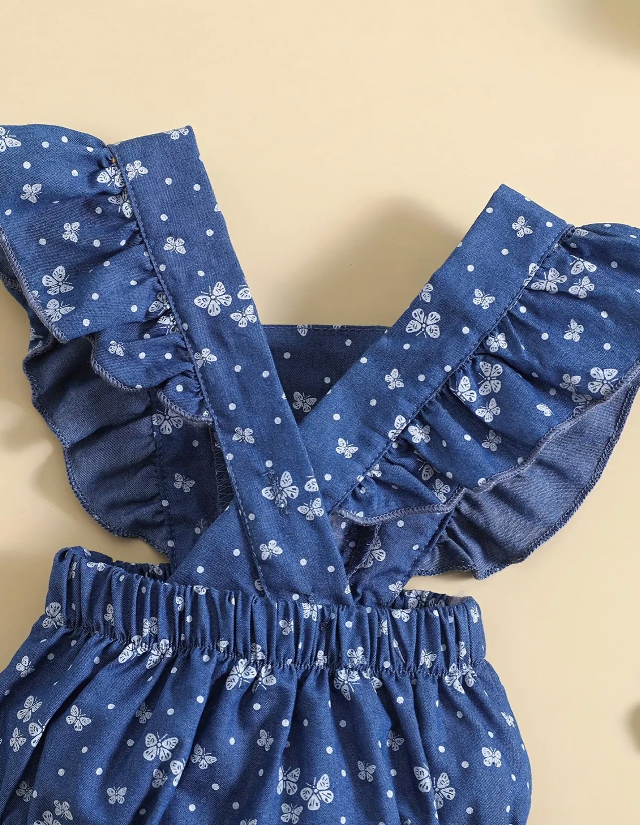 Butterfly Denim Romper