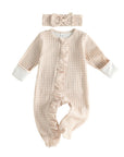 Gingham Ruffle Footie + Matching Bow