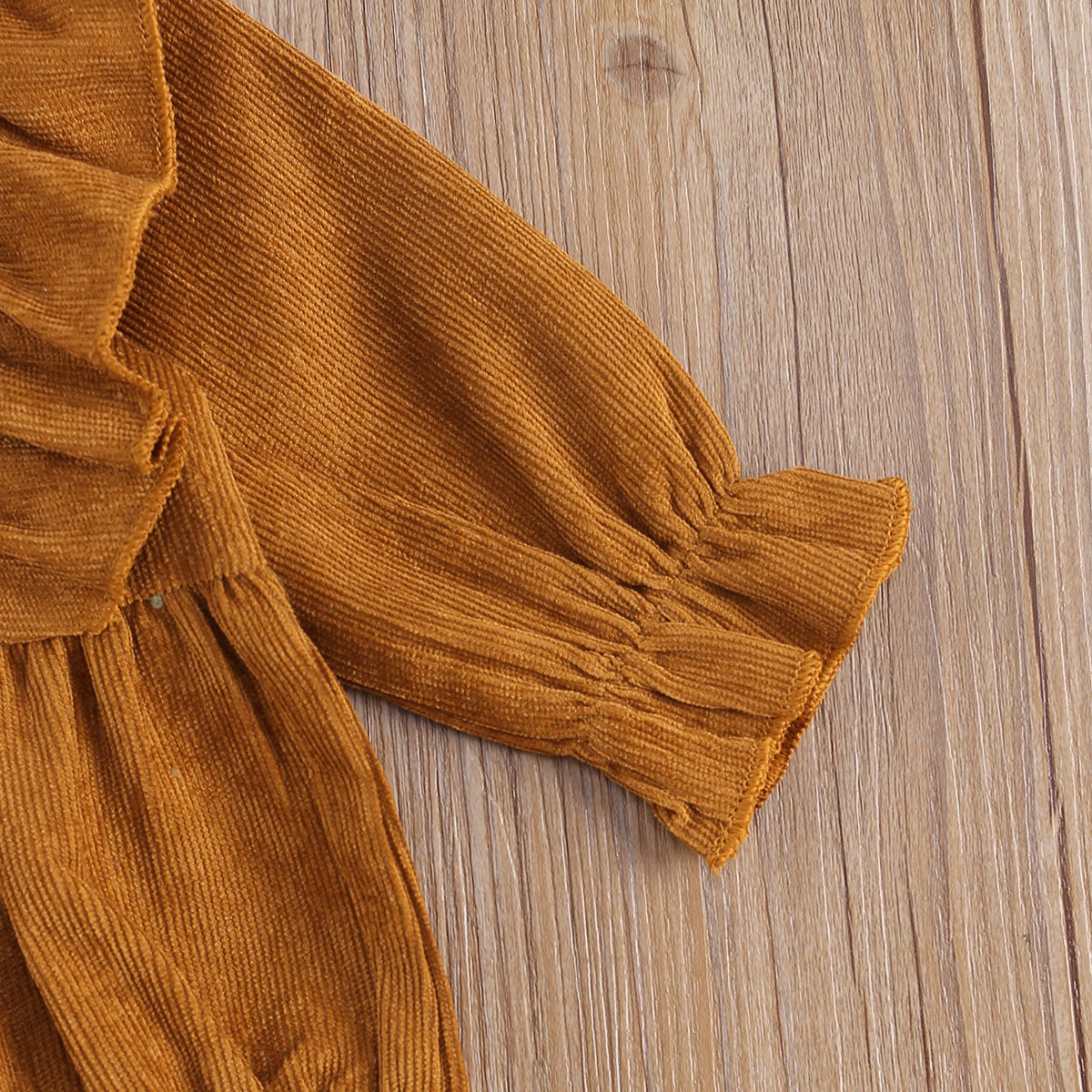 Corduroy Ruffled Romper