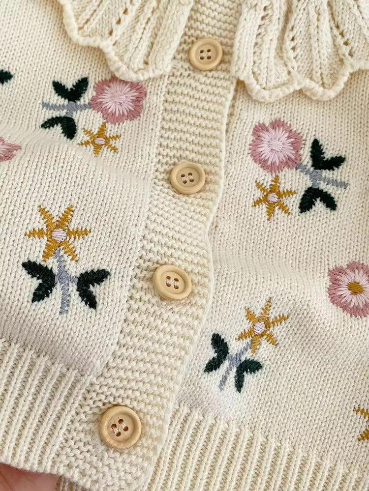 Floral Garden Knit Cardigan Set