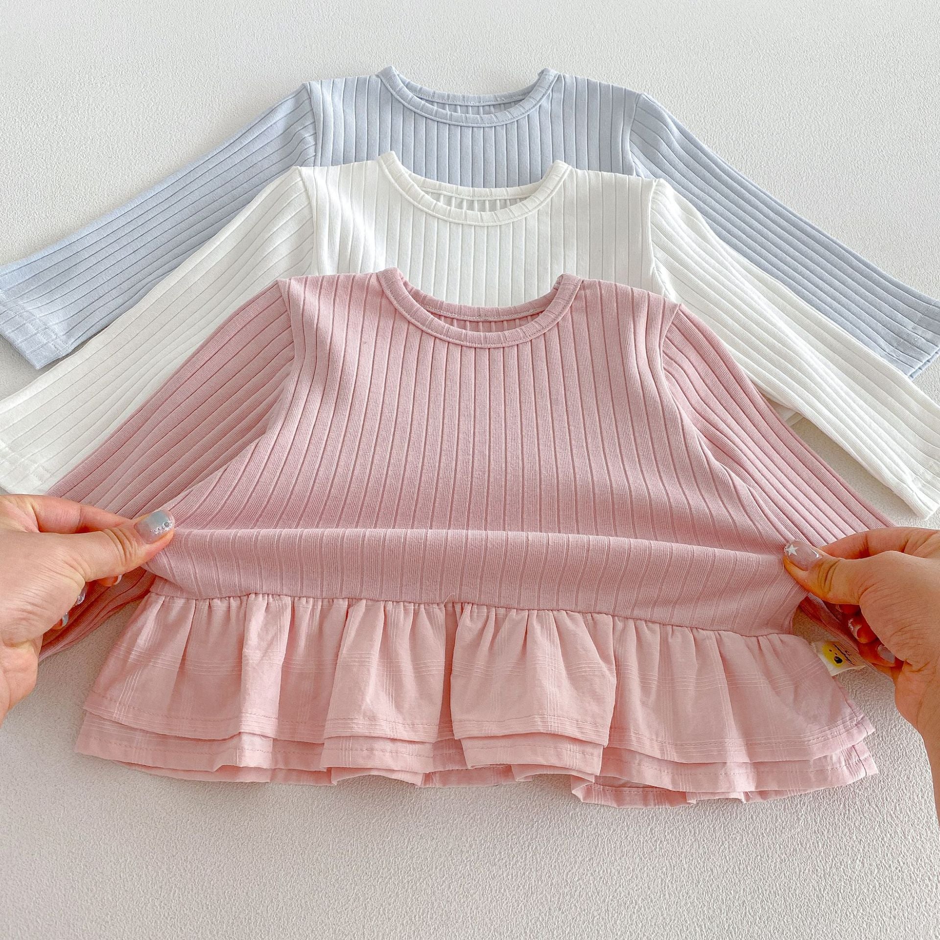 Cozy Bloom Ribbed Ruffle Lounge Set