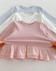 Cozy Bloom Ribbed Ruffle Lounge Set