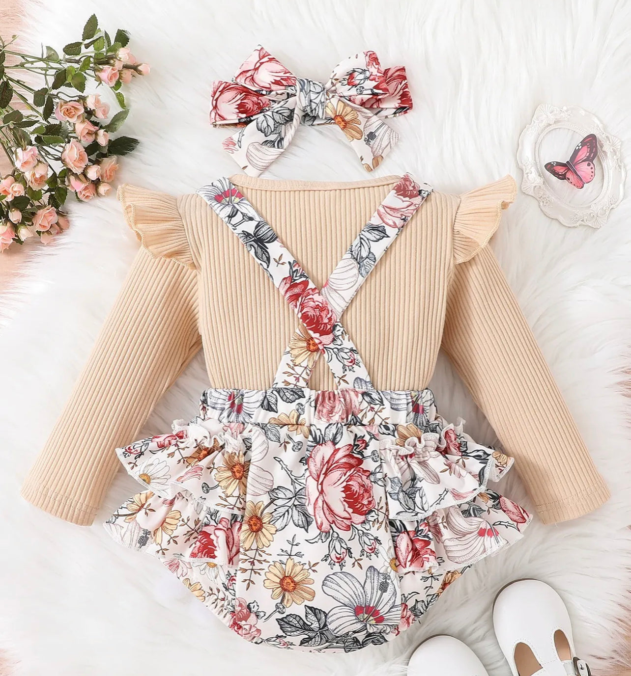 Floral Suspender Set