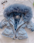 Faux Fur Denim Jacket