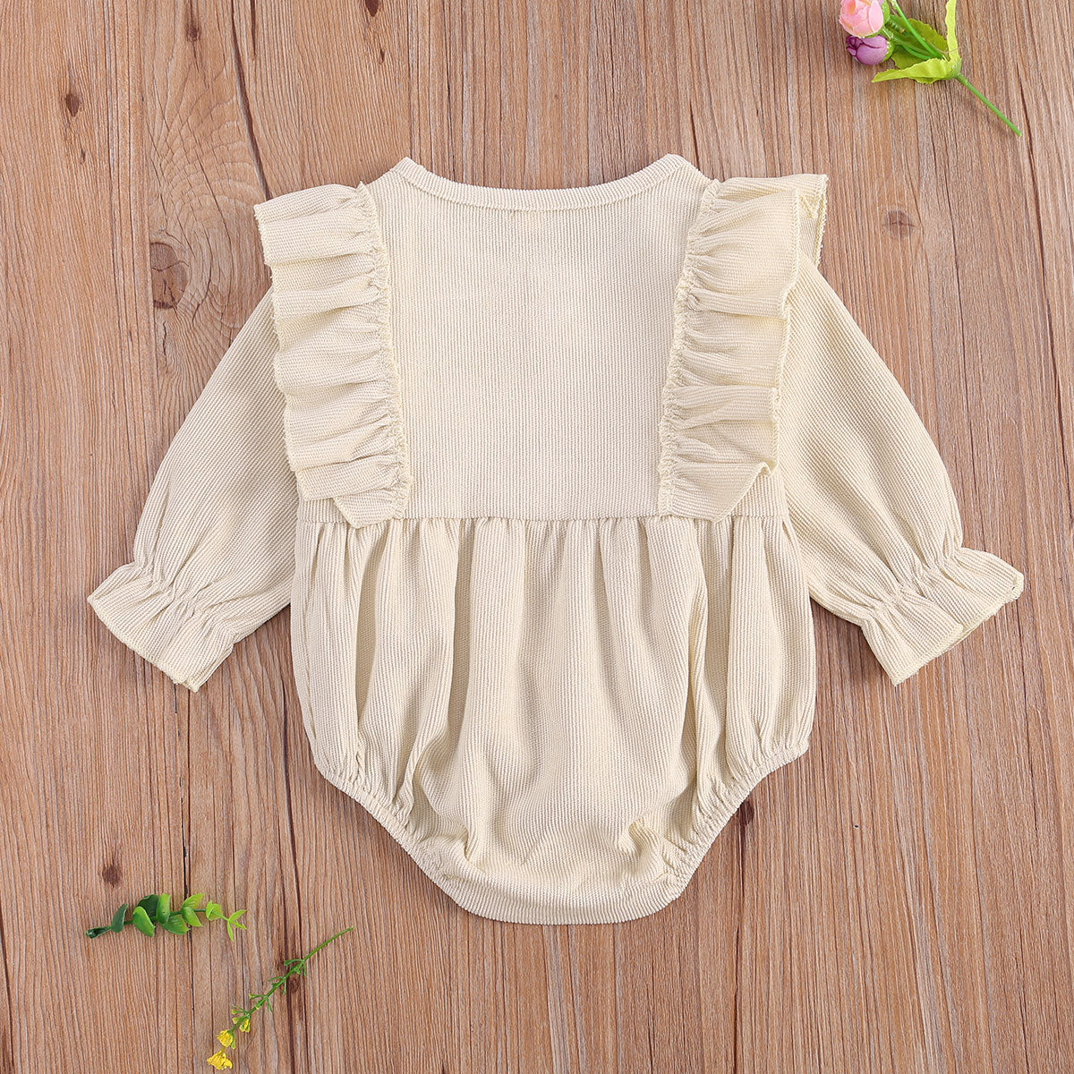 Corduroy Ruffled Romper