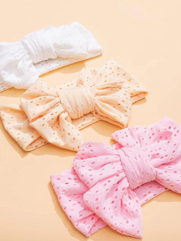 3pcs Bow Headband (Pink)