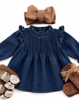 Classic Ruffle Jean Dress