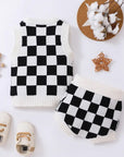 Checkerboard Knit Set