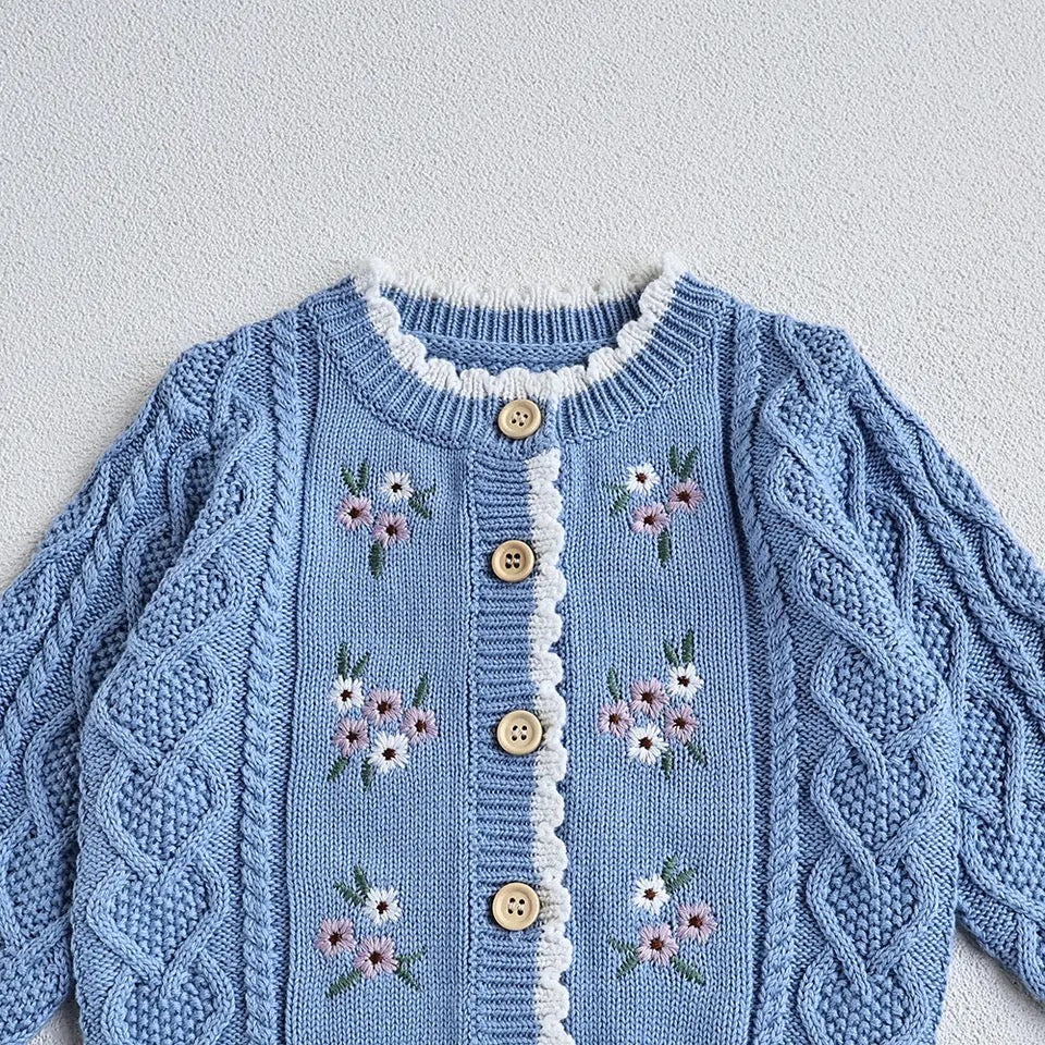 Embroidered Knit Cardigan