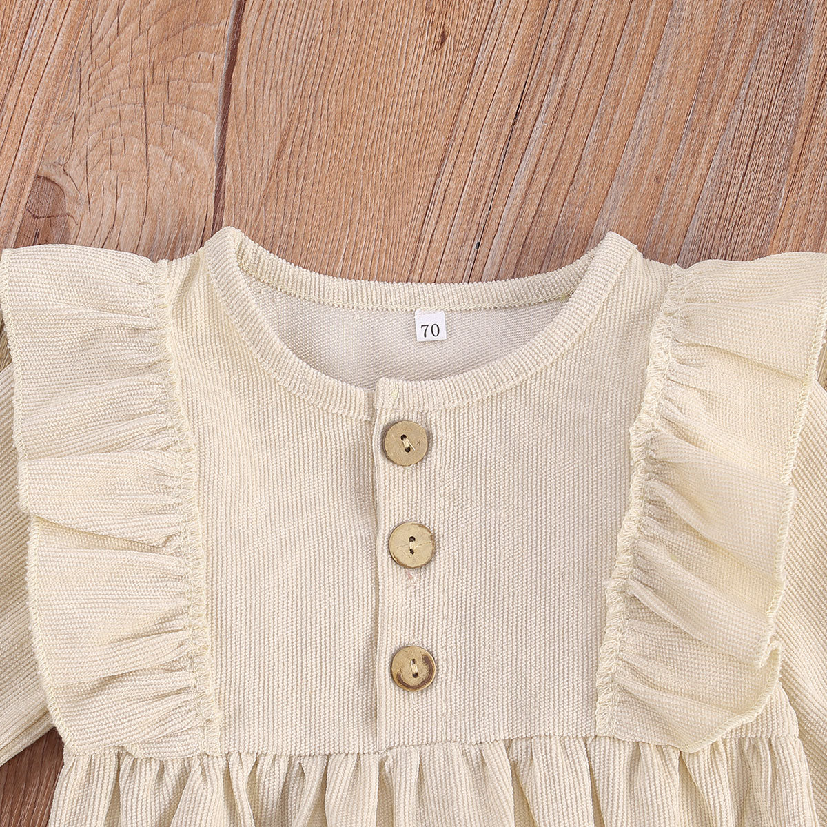 Corduroy Ruffled Romper