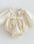 Eloise Lace Bow Bubble Romper