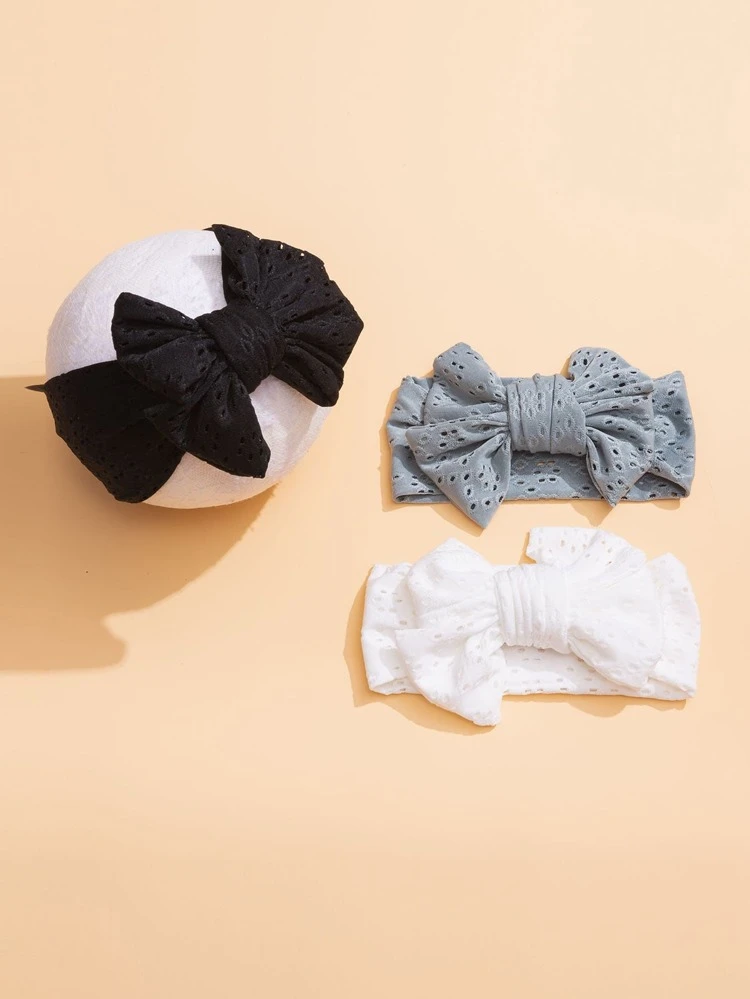 3pcs Bow Headband (Black)