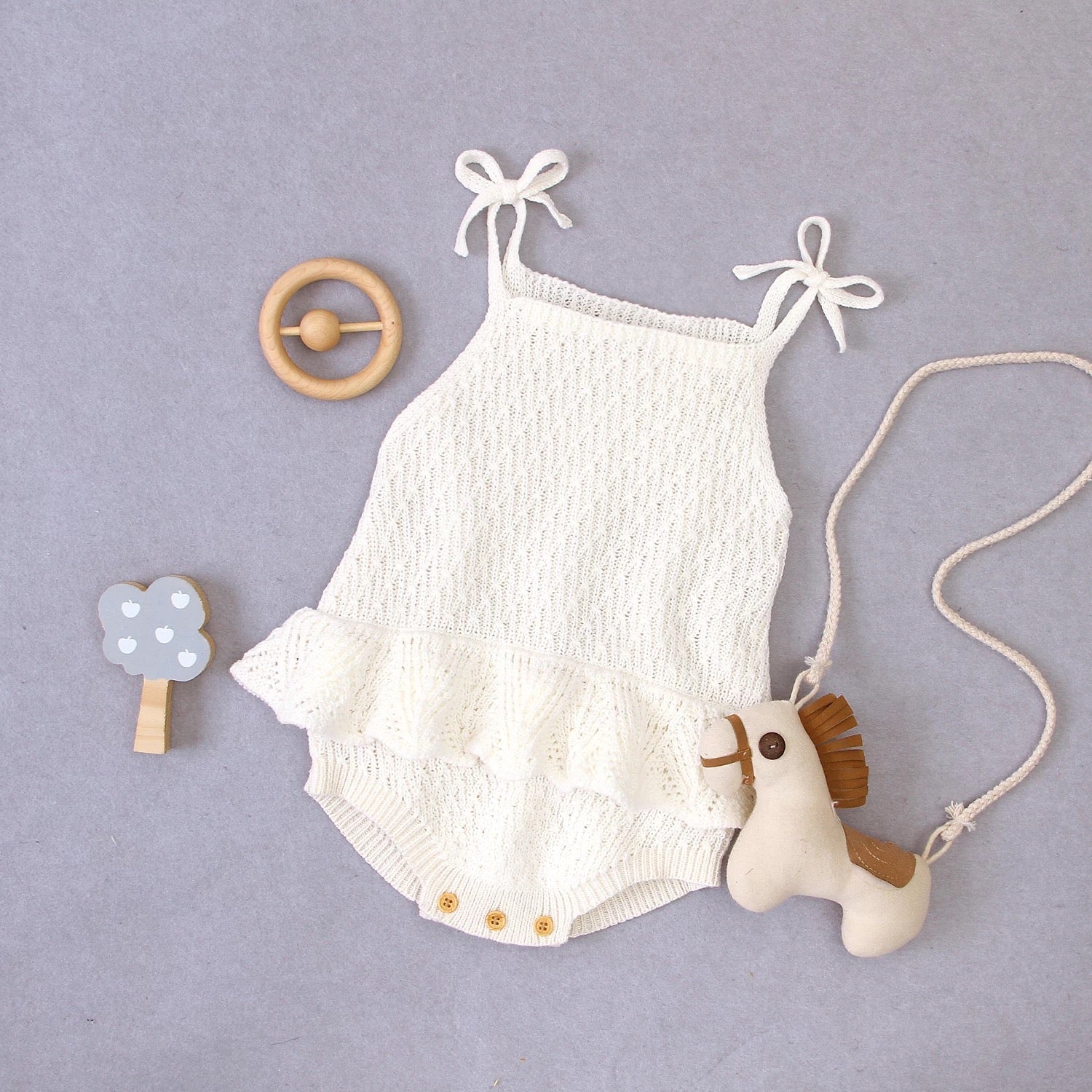 Peplum Knitted Romper