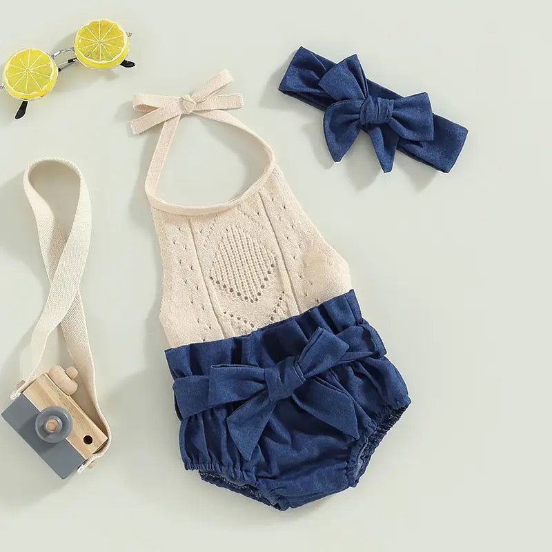 Halter Knit Shorts Set