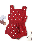 Joelle Pom Romper (Red)