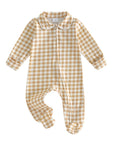Classic Gingham Collar Footie