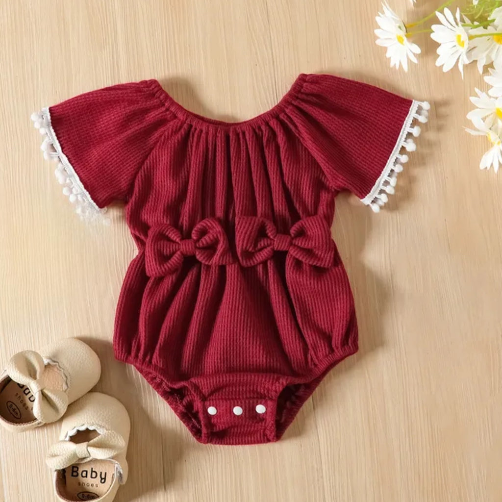 Bow Pom Pom Romper