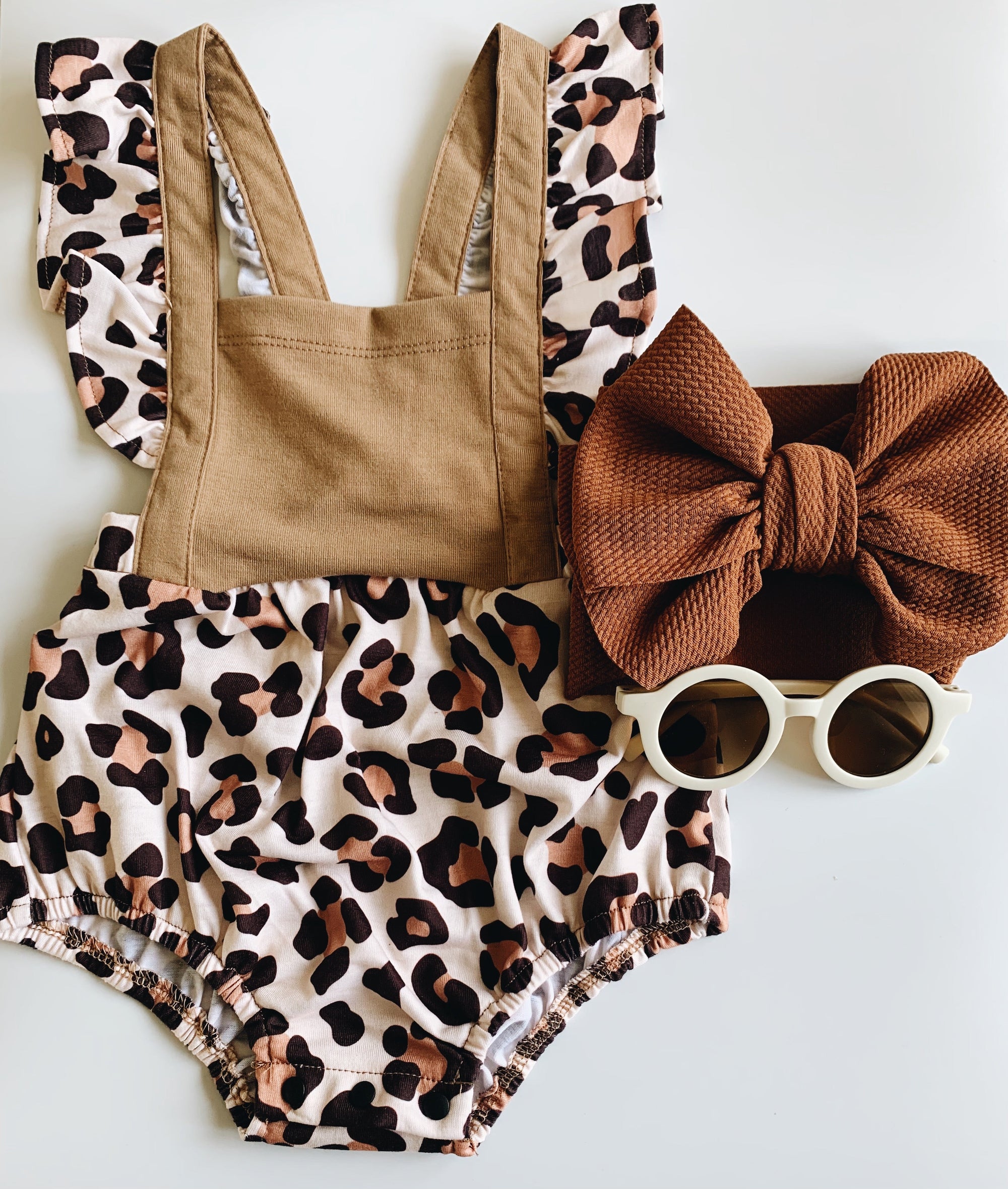 Leopard Ruffle Romper