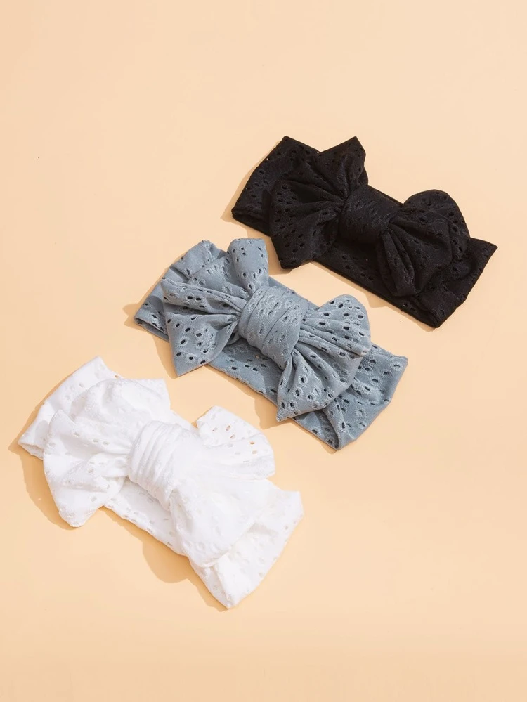 3pcs Bow Headband (Black)