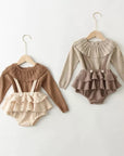 Knit Ruffled Suspenders