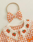 Little Pumpkin Crochet Bubble Romper Set