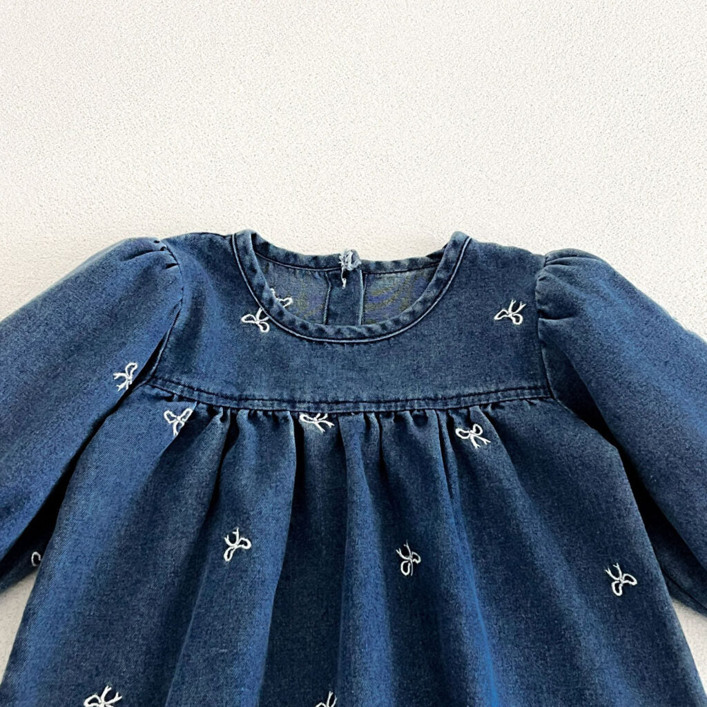 Charlotte Embroidered Denim Dress