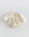 Eloise Lace Bow Bubble Romper