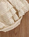 Ruffled Lace Bloomers Set