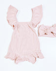 2pcs Butterfly Sleeve Romper